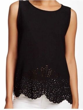 Catherine Maladrino laser cut tank Medium NWT